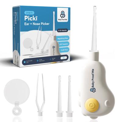 Baby Proof Me Picki 2-in-1 Nose and Ear Cleaner Tool, Earwax Remover with LED Light and Magnifier - Walmart.com