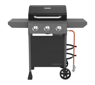 Megamaster Onyx Series 3-Burner Gas Braai Cast Iron Grids and 30,000 BTU 720-1094 Builders | Load Shedding for Sale