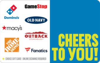 Cheers To You Choice Gift Card