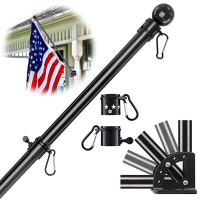 Ihomepark Flag Pole Kit, 6FT Adjustable Stainless Steel Pole with Holder, Tangle-Free Rings, Outdoor Use - Walmart.com
