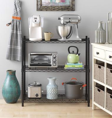 Zimtown 3-Tier Shelving Unit, Carbon Steel, Adjustable, Kitchen Organizer, 200 lbs Capacity - Walmart.com