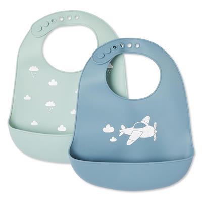 George Infants Gender Inclusive Silicone Bib 2-Pack, One Size - Walmart.ca