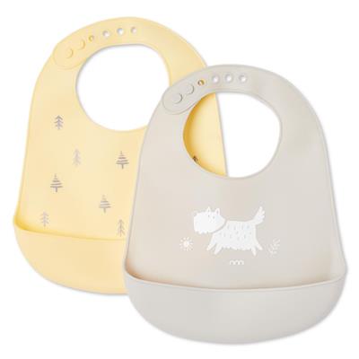 George Infants Gender Inclusive Silicone Bib 2-Pack, One Size - Walmart.ca
