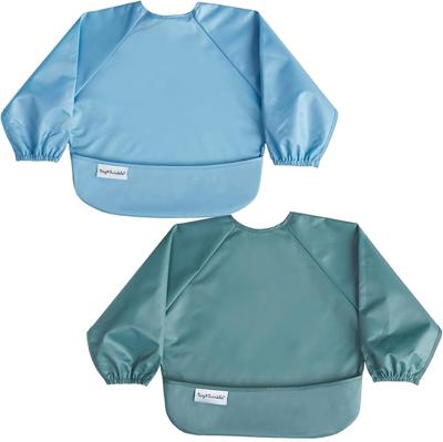 Tiny Twinkle Long Sleeve Bib for Babies & Toddlers | 2-Pack Waterproof Smock Bib | Machine Washable & Mess-Proof