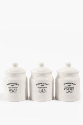 Set Of 3 Emboidered Canisters | Mr Price Home
