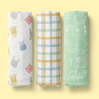 Jungle Jigsaw Collection 100% Organic Cotton Muslin Swaddle Pack Of 3 – haus & kinder