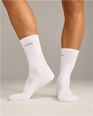 Oner Long Crew Socks 1 Pack - White | Oner Active AU