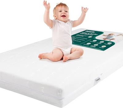Amazon.com : BABELIO Breathable Crib Mattress, Dual-Sided, Memory Foam, Waterproof, Removable and Machine-Washable Cover, for Toddler and Baby 52 x 27