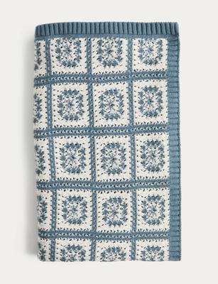 Pure Cotton Crochet Shawl | M&S | M&S