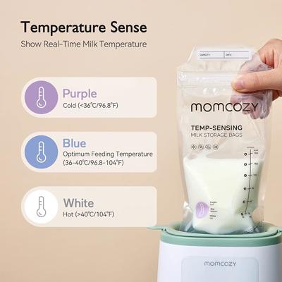 Amazon.com: Momcozy Breastmilk Storing Bags, Temp-Sensing Discoloration Milk Storing Bags for Breastfeeding, Disposable Milk Storage Bag with 6 Ounce
