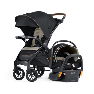 Chicco Bravo Primo ClearTex Trio Travel System, Bravo Primo Quick-Fold Stroller with Chicco KeyFit Max Zip ClearTex Infant Car Seat, Car Seat and Stro
