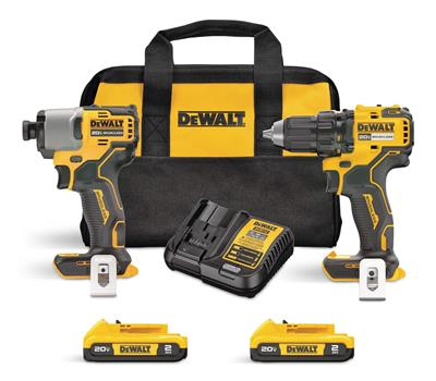 DEWALT DCK227D2 20V MAX Brushless Compact Cordless Drill and Impact Driver Kit