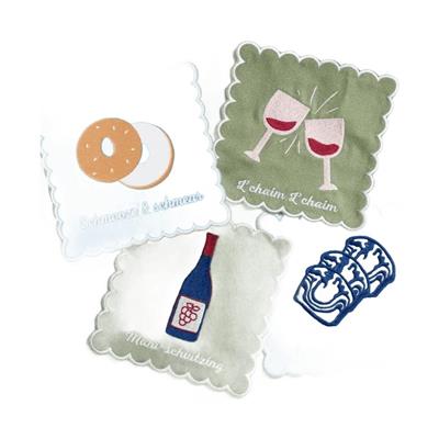 The Nosh Table “L'Chaim” Cocktail Napkins, Set of 4