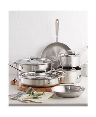 All-Clad D5 Stainless Brushed 5-Ply Bonded 10-Piece Cookware Set - 10PC SET