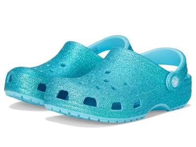 Crocs Unisexs Classic Glitter Clogs (Toddler) Tinted Glass 10 Medium