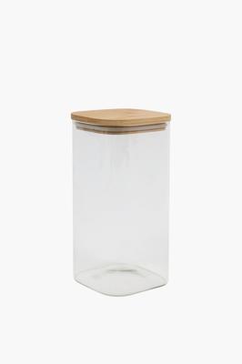 Medium Glass Jar With Bamboo Lid | Mr Price Home