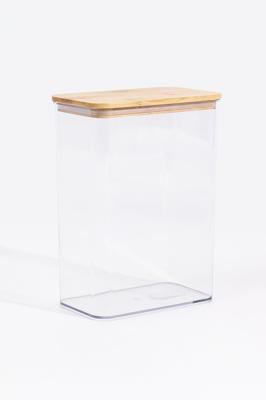 Plastic Jar With Bamboo Lid, 830 Ml | Mr Price Home