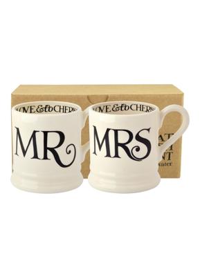 Black Toast Mr & Mrs Set of 2 1/2 Pint Mugs Boxed – Emma Bridgewater UK