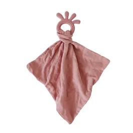 Back to Nature Silicone Teether Muslin Blankie - Pink | Babies R Us Online