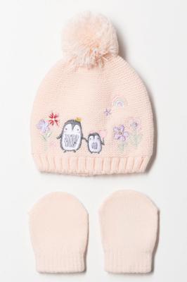 Beanie And Mittens Set Pink | Accessories | Ackermans