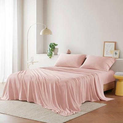 Intelligent Design Queen Cotton Blend Jersey Knit All Season Sheet Set Blush : Target