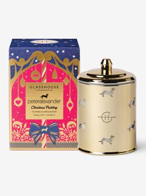 Peter Alexander Glasshouse Fragrances Limited Edition Christmas Pudding 380G Candle