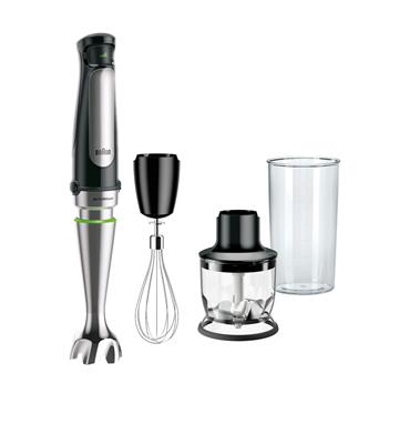 Braun Hand Blender & 1.5-Cup Food Processor with Whisk and Beaker
