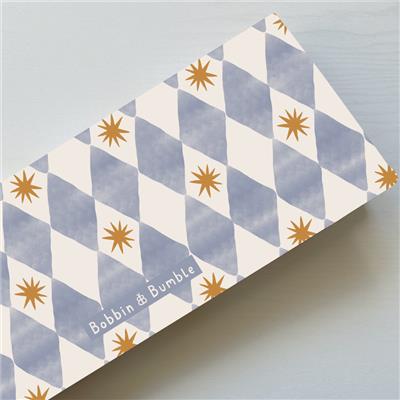 Travel Changing Mat | Blue Harlequin Print | Bobbin and Bumble | Bobbin and Bumble