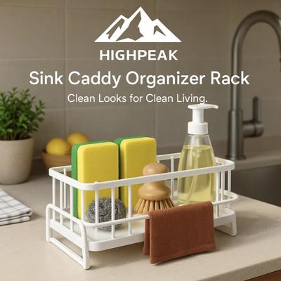 HighPeak Sink Caddy Organizer Rack for Sponges & Kitchen Storage