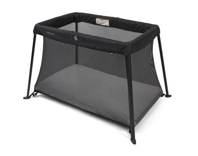 4Baby Liteway Travel Cot With Fitted Sheet Jet Black | Baby Bunting AU
