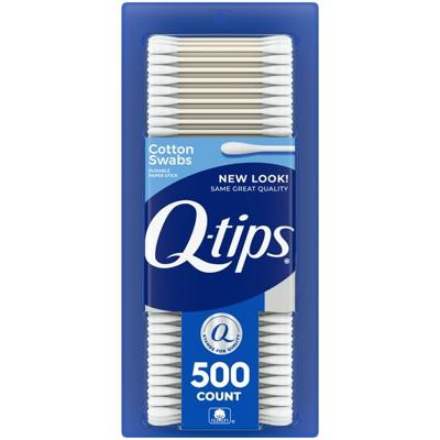 Q-tips Cotton Swabs, Original, For Home, First Aid and Beauty, 100% Cotton, 500 Count - Walmart.com