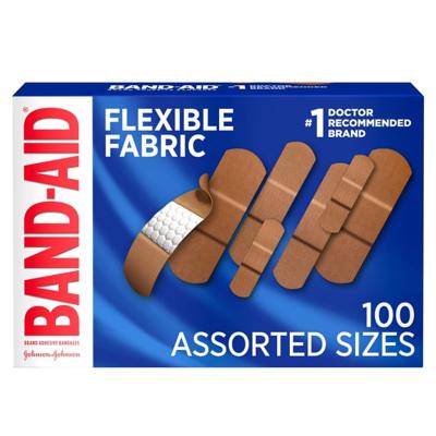 Band-Aid Brand Flexible Fabric Adhesive Bandages, Assorted, 100 Count HSA/FSA Eligible - Walmart.com