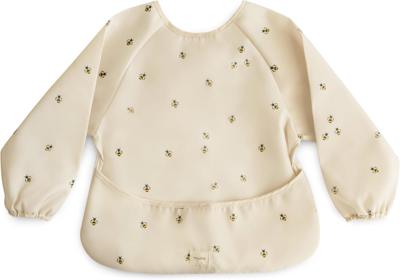 Amazon.com: mushie Long Sleeve Baby Bib | Water Resistant Adjustable Fit for Ages 6-24 Months (Olive Check) : Baby