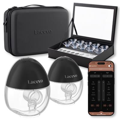Lacevo S70 Wearable Breast Pump Set - Black | Baby Bunting AU
