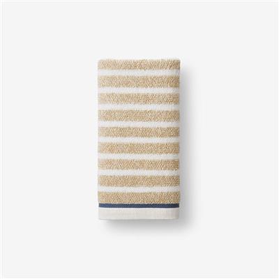 Mélange Stripe Reversible Cotton Bath Towel | The Company Store