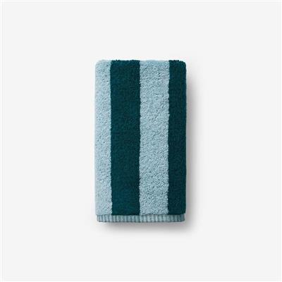 Reversible Stripe Turkish Cotton Hand Towel - Dark Teal