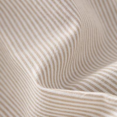 Leo Washed Cotton - Mocha Stripe Quilt Cover | Sheet Society