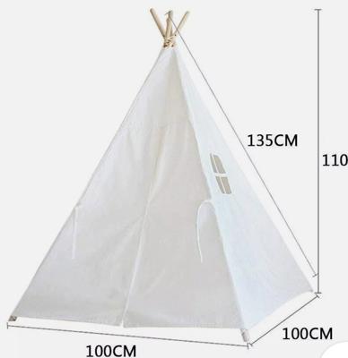 AU Large Teepee Tent Kids Cotton Canvas Pretend Play House Boy Girls Wigwam Gift  | eBay Australia