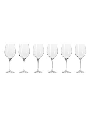 Krosno Harmony Wine Glass 530ml Set of 6 Gift Boxed Set in Clear | MYER