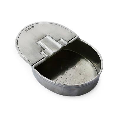 MATCH Pewter Oval Lidded Cigar Ashtray