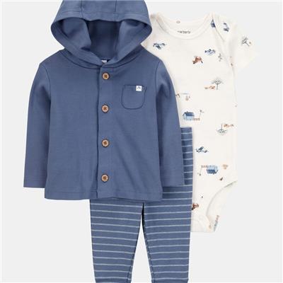 Baby 3-Piece Barn Print Little Cardigan Set | Carter’s Oshkosh Canada