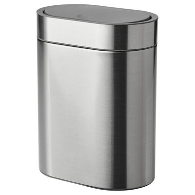 BROGRUND touch top bin, stainless steel, 4 l (1 gallon)  - IKEA
