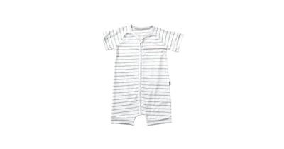 Bonds Zip Romper Wondersuit Grey Stripe | Baby Bunting AU