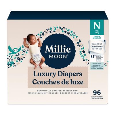 Millie Moon Luxury Diapers, Size Newborn, 96 Count - Walmart.ca