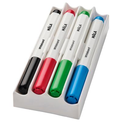 MÅLA whiteboard pen with holder/eraser, mixed colors - IKEA CA