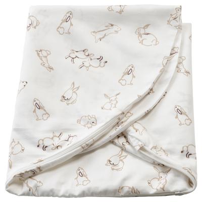 LEN cover for nursing pillow, rabbit pattern/white, 60x50x18 cm (23 ½x19 ¾x7) - IKEA CA