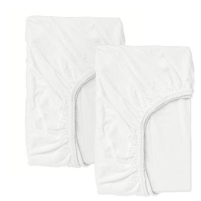 LEN crib fitted sheet, white, 70x131 cm (28x52) - IKEA CA