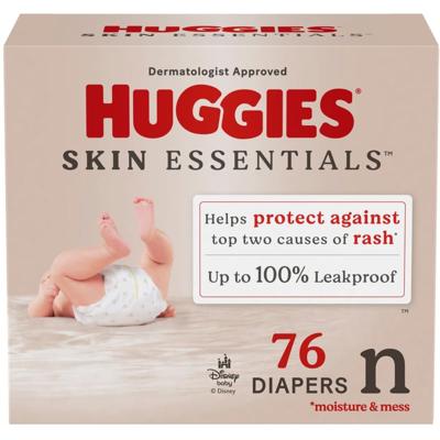 Huggies Skin Essentials Diapers, Newborn (6-9 lbs), 76 Ct - 76 ea | Real Canadian Superstore