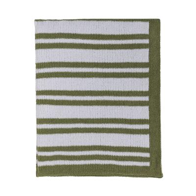 Chenille Blanket - Stripes Sage