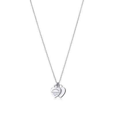 Return to Tiffany®:Double Heart Tag Pendant in Silver, Mini | Tiffany & Co. US